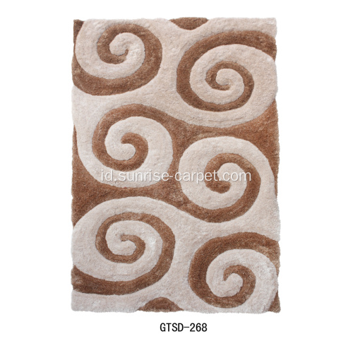 Desain Elastis &amp; Sutra Shaggy 3D Rug